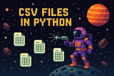Space man capturing floating CSV files